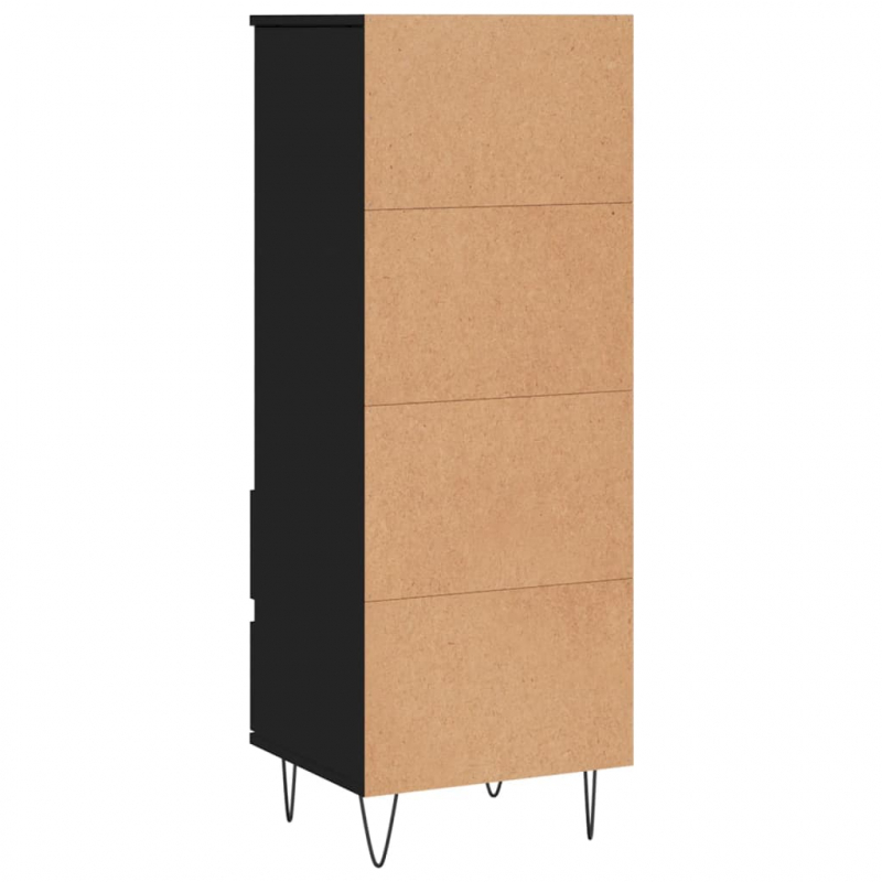 Highboard Schwarz 40x36x110 cm Holzwerkstoff