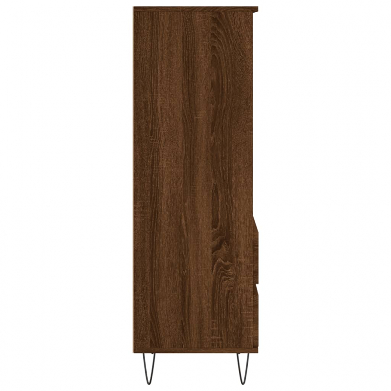 Highboard Braun Eichen-Optik 40x36x110 cm Holzwerkstoff