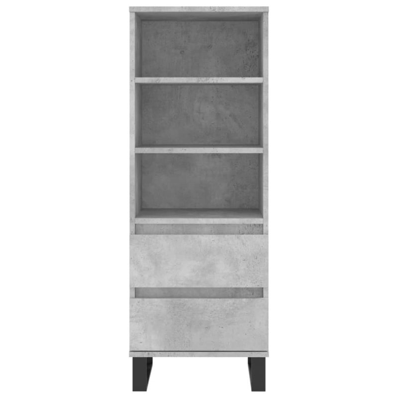 Highboard Betongrau 40x36x110 cm Holzwerkstoff