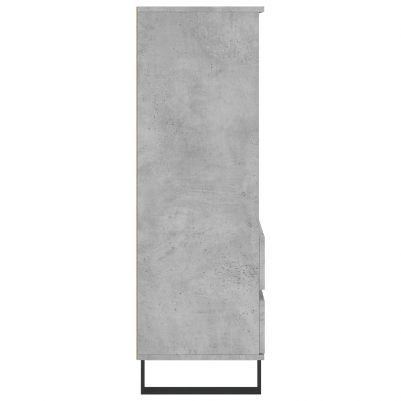 Highboard Betongrau 40x36x110 cm Holzwerkstoff