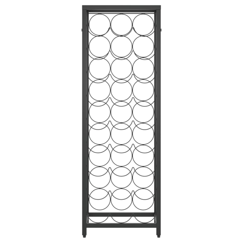 Weinregal für 27 Flaschen Schwarz 34x18x100 cm Schmiedeeisen