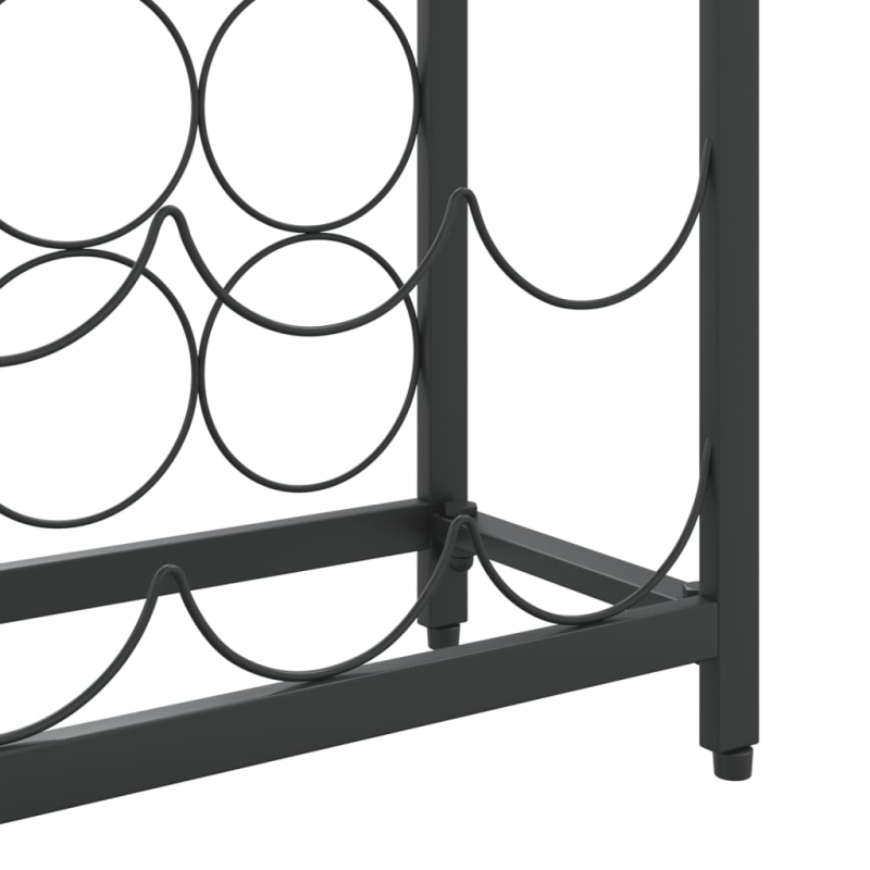 Weinregal für 27 Flaschen Schwarz 34x18x100 cm Schmiedeeisen
