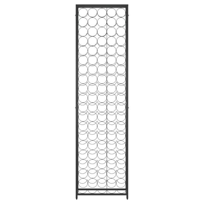 Weinregal für 95 Flaschen Schwarz 54x18x200 cm Schmiedeeisen