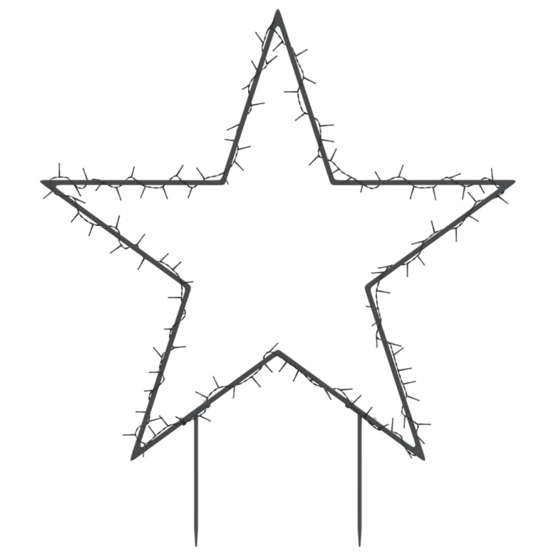 Weihnachtsstern mit Erdspießen und 115 LEDs 85 cm