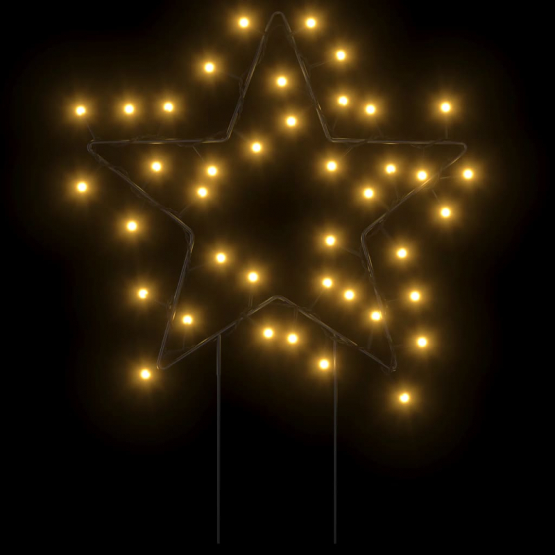 Weihnachtssterne mit Erdspießen 3 Stk. 50 LEDs 29 cm