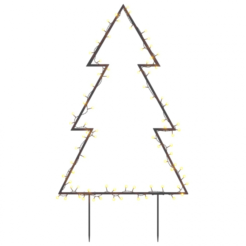 Weihnachtsbaum mit Erdspießen und 80 LEDs 60 cm