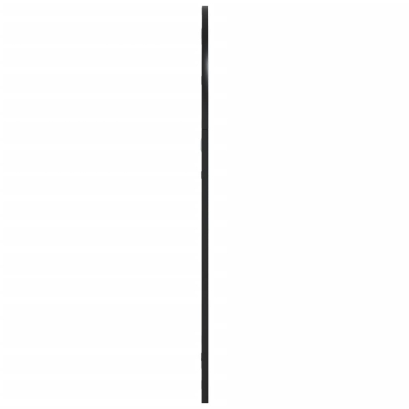 Wandspiegel Schwarz 60x90 cm Gewölbt Eisen