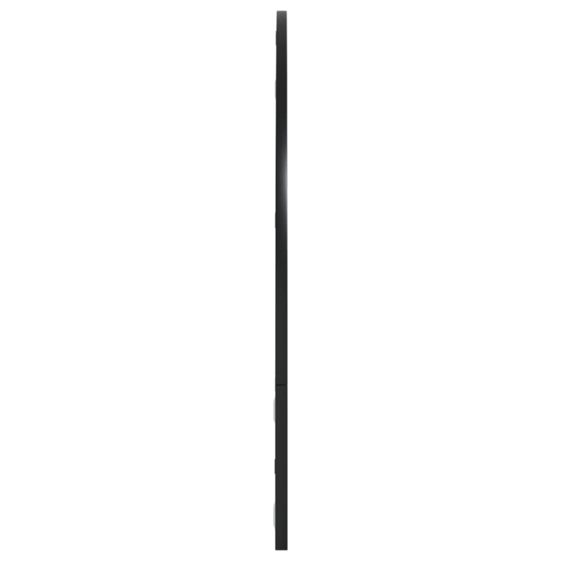 Wandspiegel Schwarz 100x70 cm Gewölbt Eisen