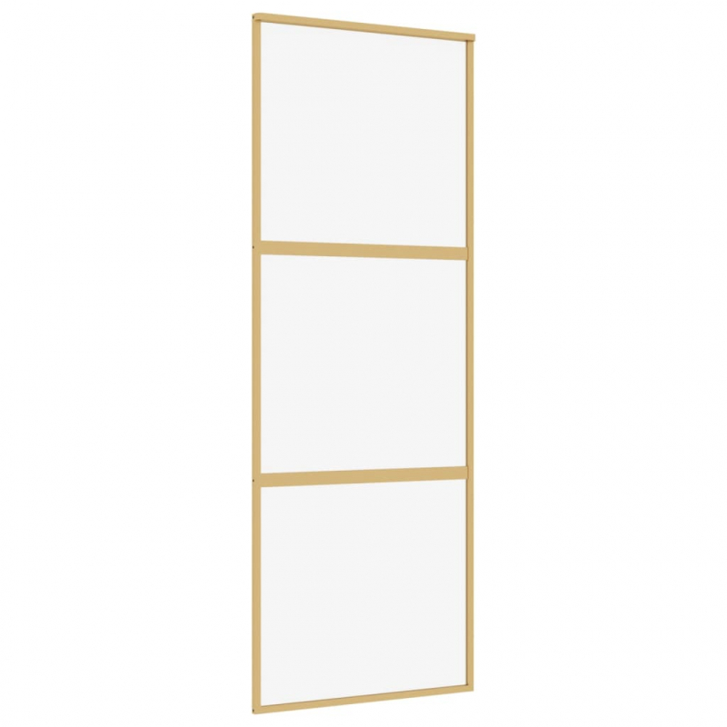 Schiebetür Golden 76x205 cm ESG-Klarglas und Aluminium