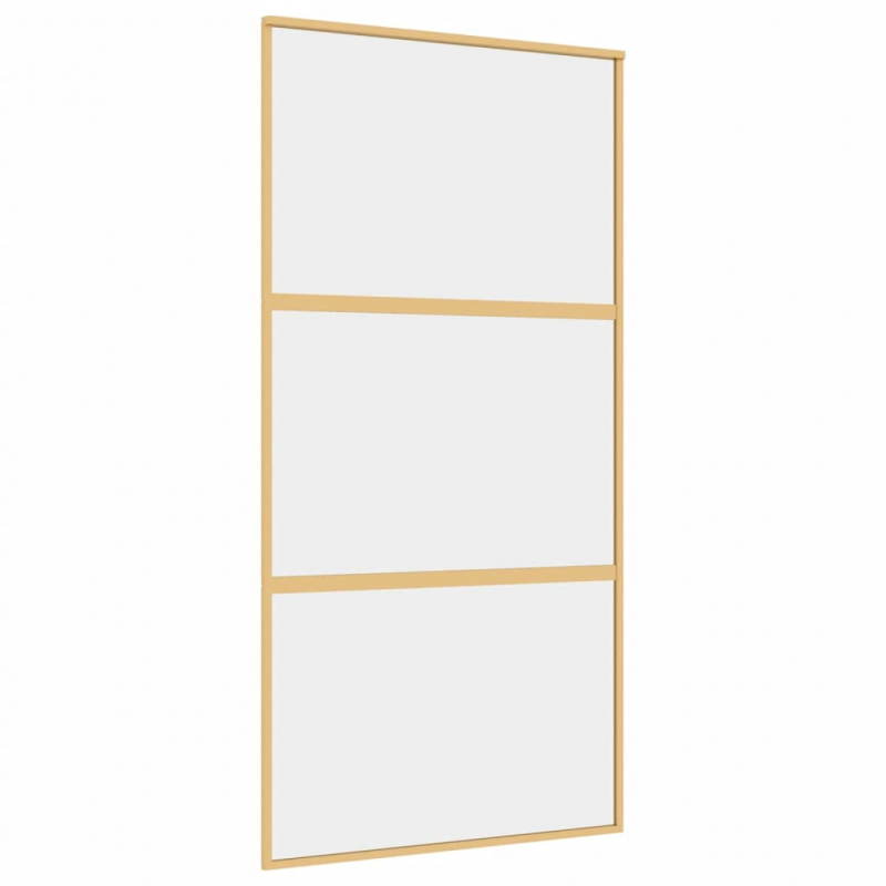 Schiebetür Golden 102,5x205 cm ESG-Klarglas und Aluminium