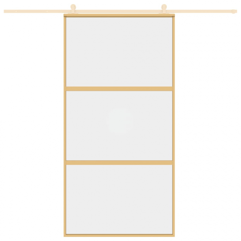 Schiebetür Golden 102,5x205 cm ESG-Klarglas und Aluminium