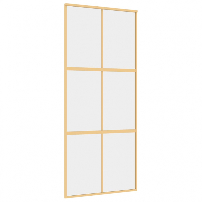 Schiebetür Golden 90x205 cm ESG-Klarglas und Aluminium