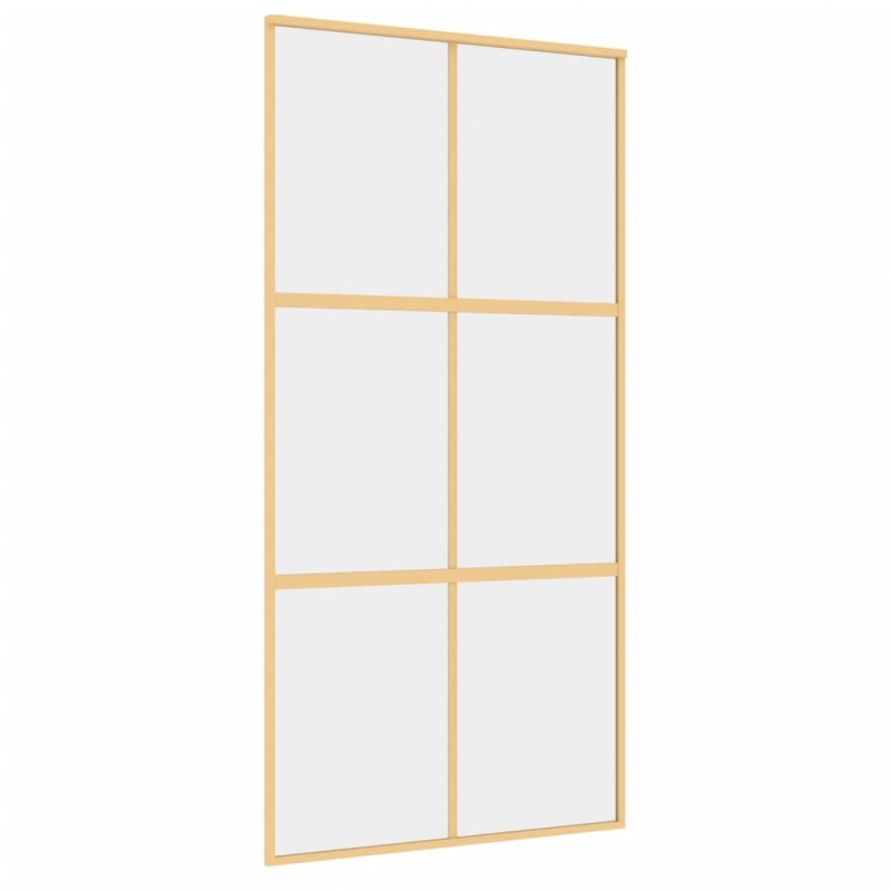 Schiebetür Golden 102,5x205 cm ESG-Klarglas und Aluminium