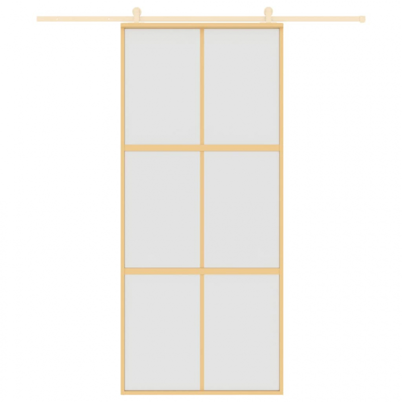 Schiebetür Golden 90x205 cm Matt ESG-Glas und Aluminium