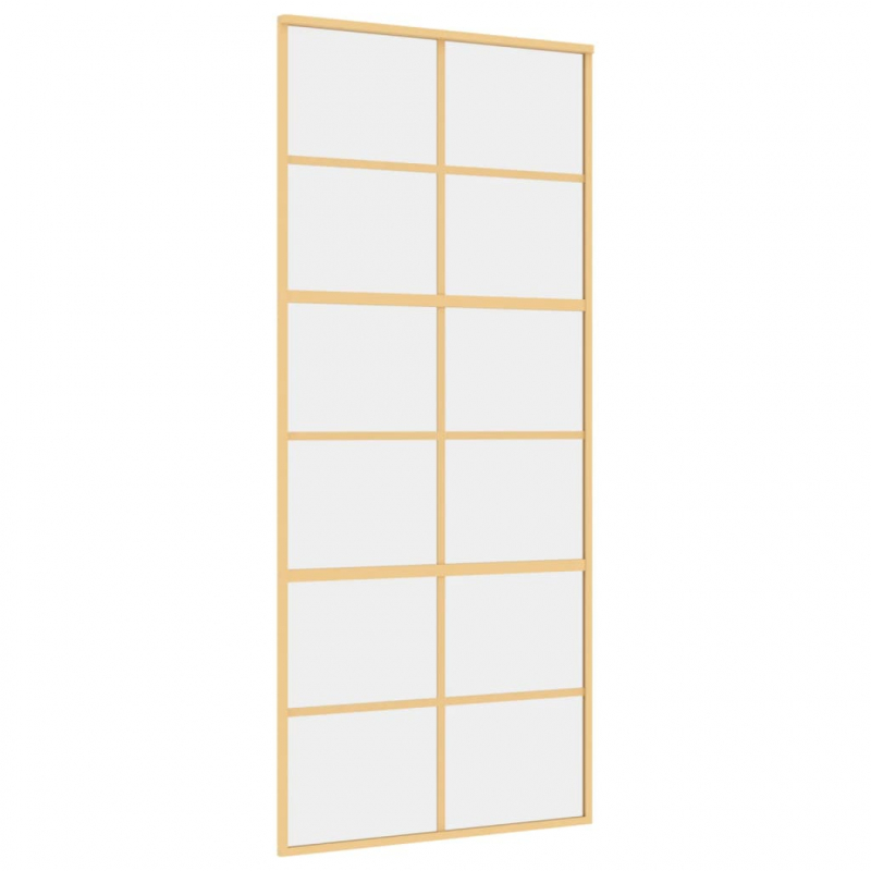 Schiebetür Golden 90x205 cm ESG-Klarglas und Aluminium