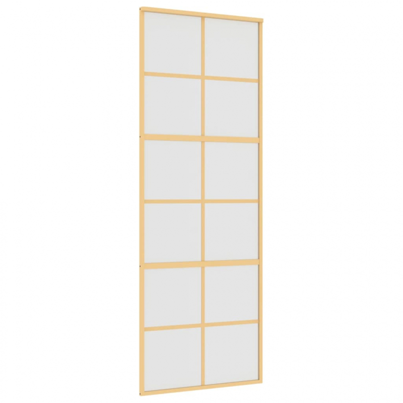 Schiebetür Golden 76x205 cm Matt ESG-Glas und Aluminium