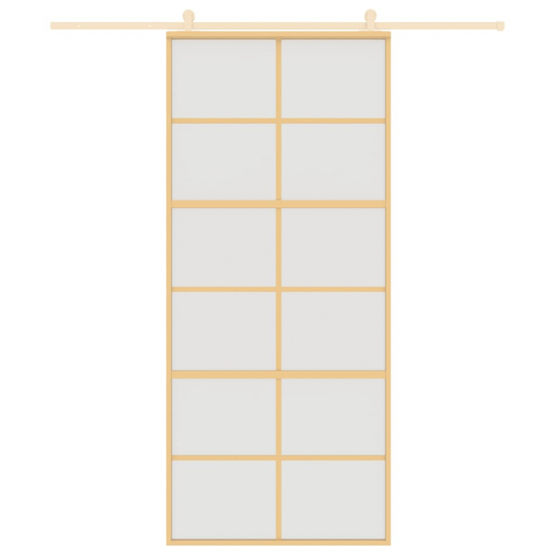 Schiebetür Golden 90x205 cm Matt ESG-Glas und Aluminium