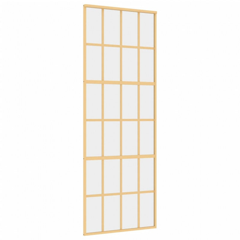 Schiebetür Golden 76x205 cm ESG-Klarglas und Aluminium