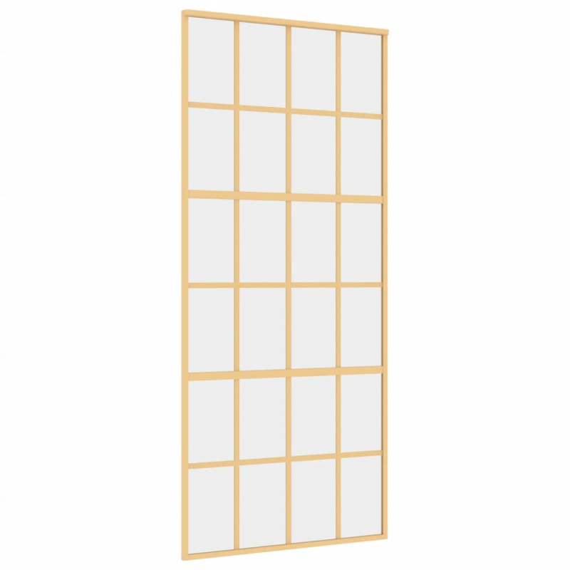Schiebetür Golden 90x205 cm ESG-Klarglas und Aluminium