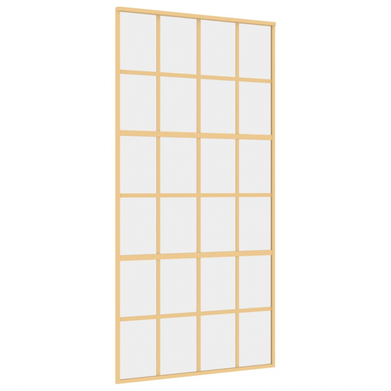 Schiebetür Golden 102,5x205 cm ESG-Klarglas und Aluminium