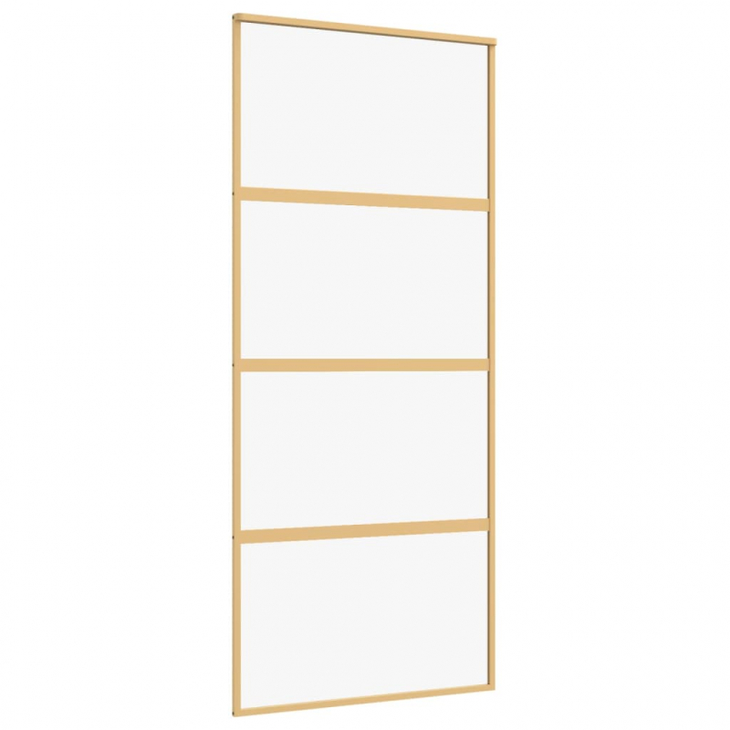 Schiebetür Golden 90x205 cm ESG-Klarglas und Aluminium