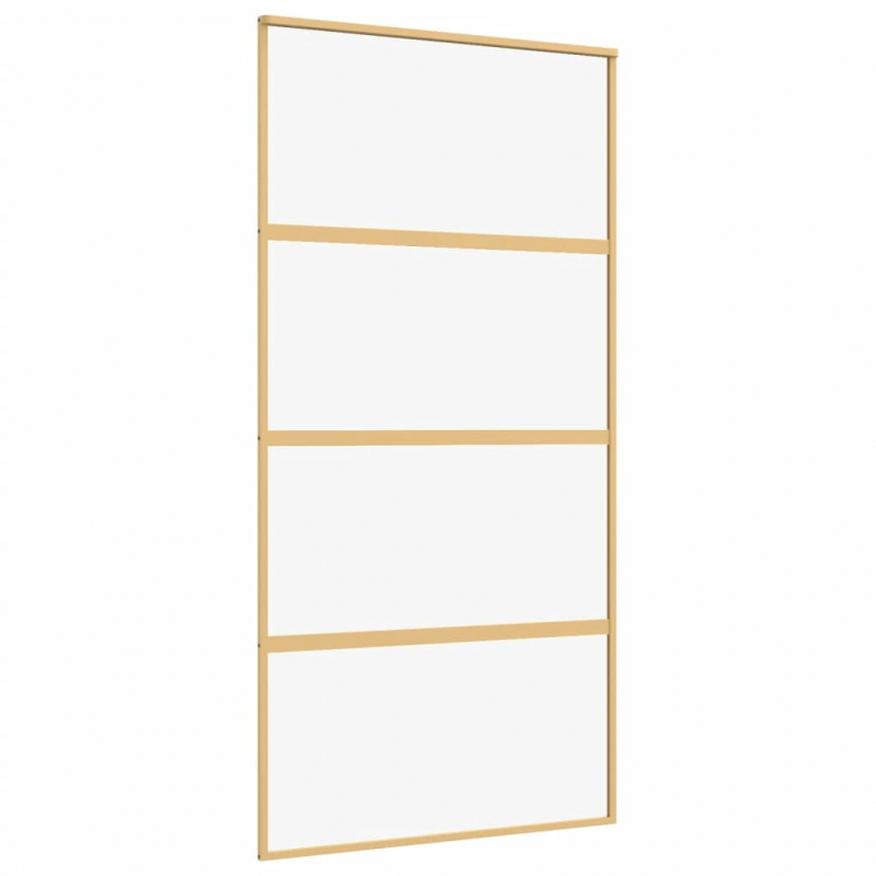 Schiebetür Golden 102,5x205 cm ESG-Klarglas und Aluminium