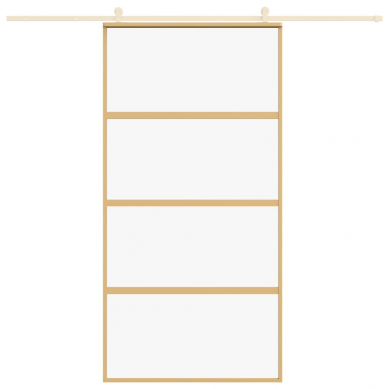 Schiebetür Golden 102,5x205 cm ESG-Klarglas und Aluminium