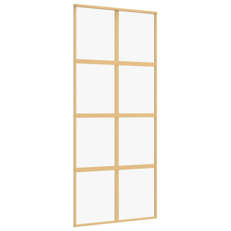 Schiebetür Golden 90x205 cm ESG-Klarglas und Aluminium