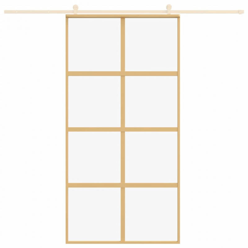 Schiebetür Golden 102,5x205 cm ESG-Klarglas und Aluminium