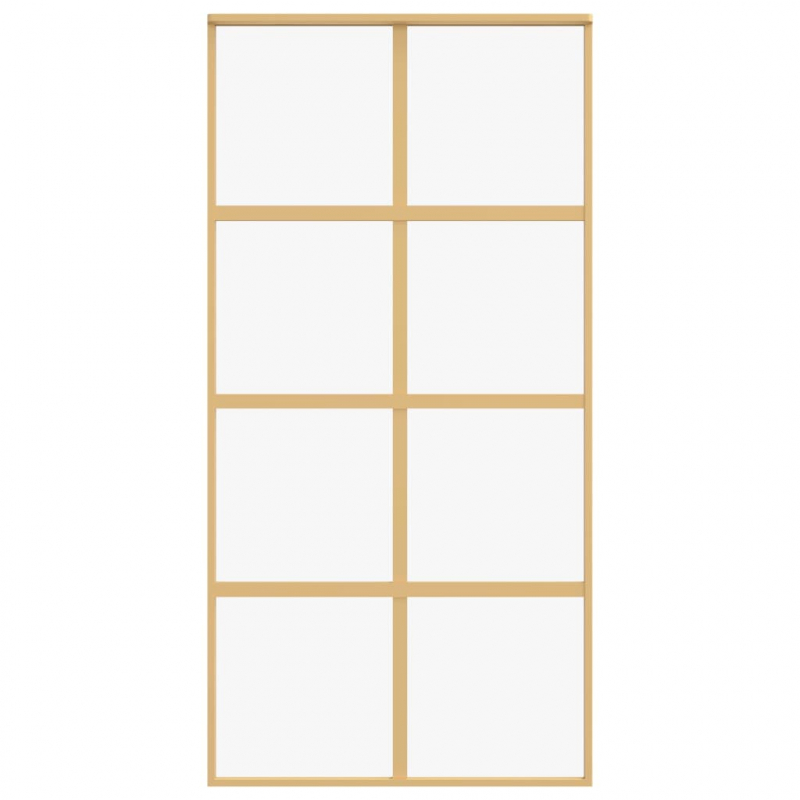 Schiebetür Golden 102,5x205 cm ESG-Klarglas und Aluminium