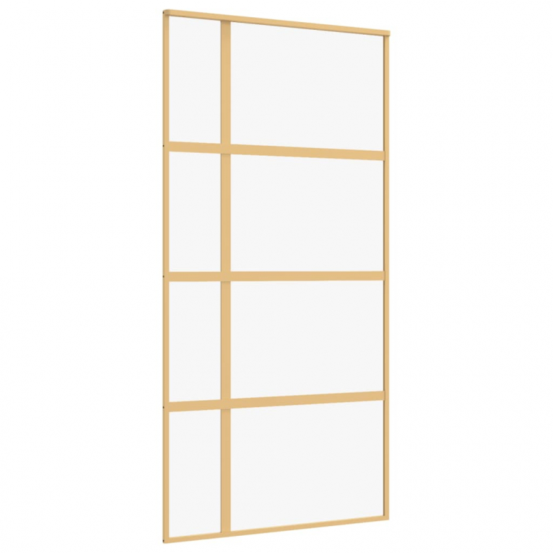Schiebetür Golden 102,5x205 cm ESG-Klarglas und Aluminium