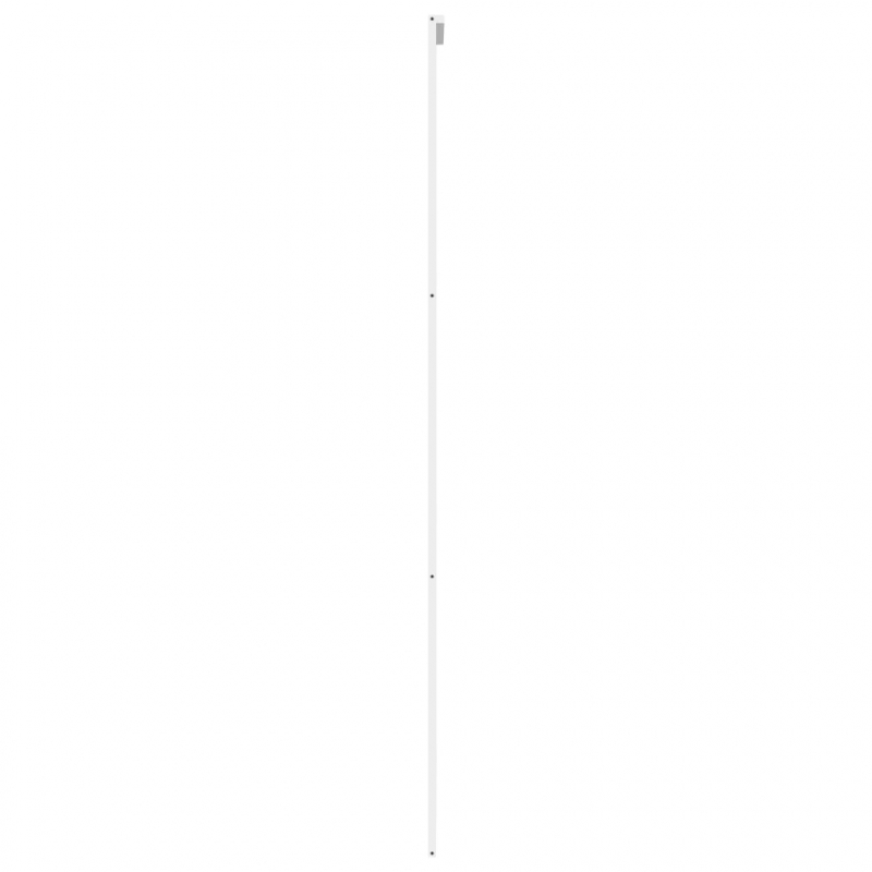 Schiebetür Weiß 90x205 cm Hartglas und Aluminium