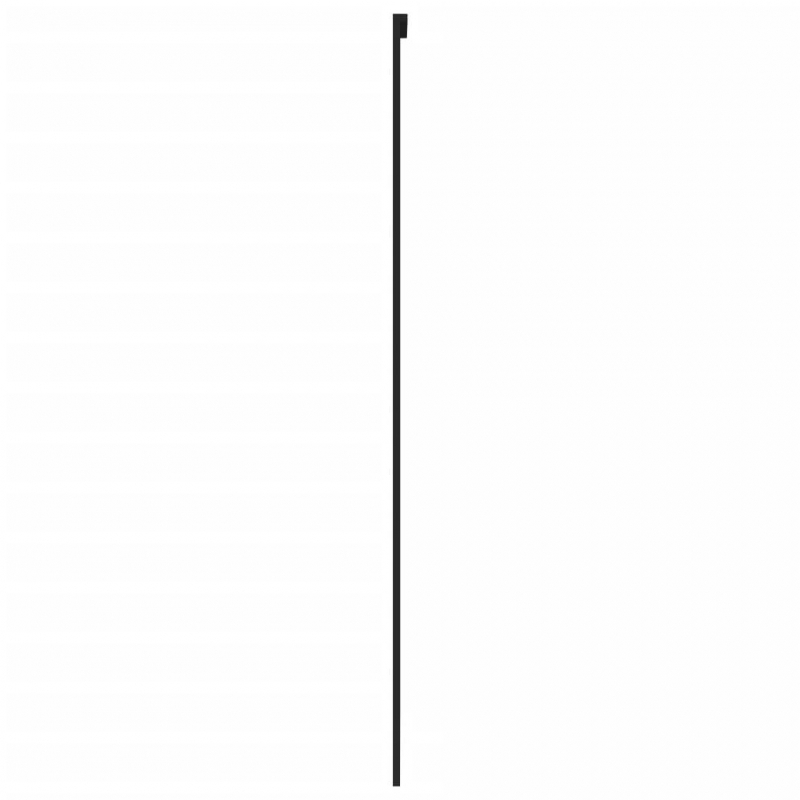 Schiebetür Schwarz 76x205 cm Hartglas und Aluminium