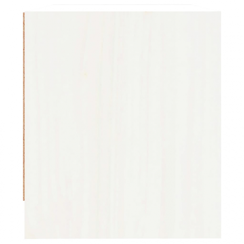 Nachttisch Weiß 40x31x35,5 cm Massivholz Kiefer
