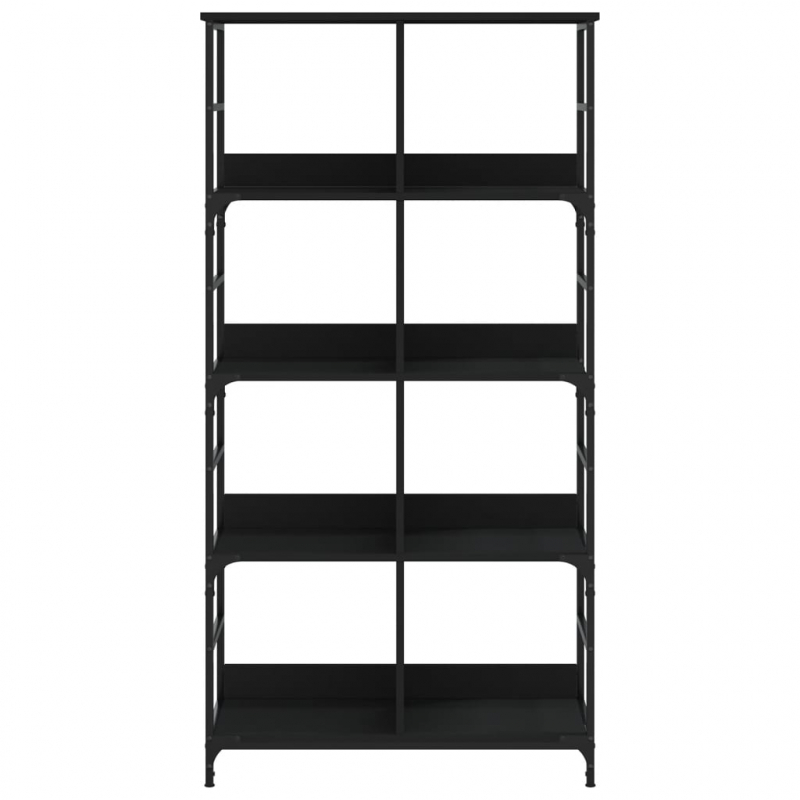Bücherregal Schwarz 78,5x33x153 cm Holzwerkstoff
