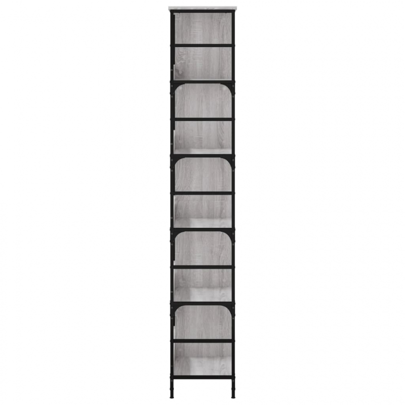 Bücherregal Grau Sonoma 78,5x33x188,5 cm Holzwerkstoff