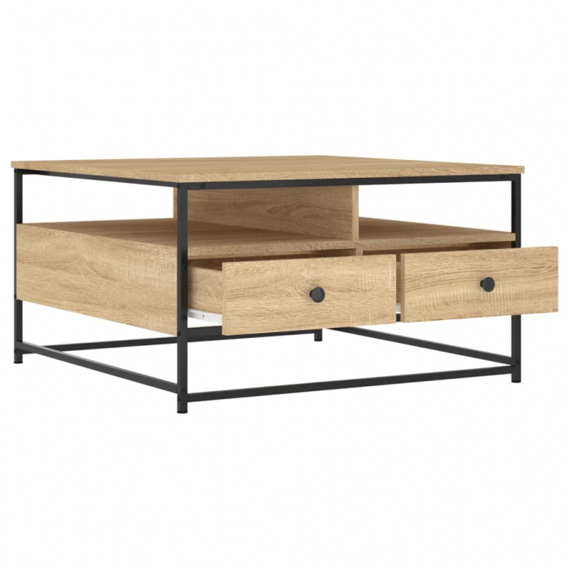 Couchtisch Sonoma-Eiche 80x80x45 cm Holzwerkstoff