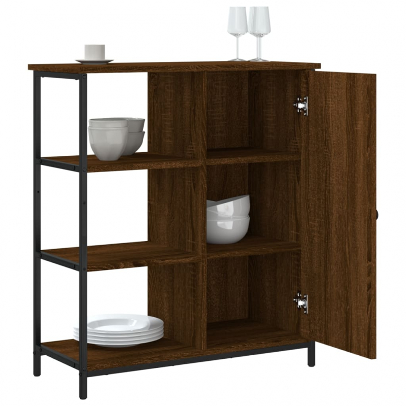 Sideboard Braun Eichen-Optik 70x30x80 cm Holzwerkstoff