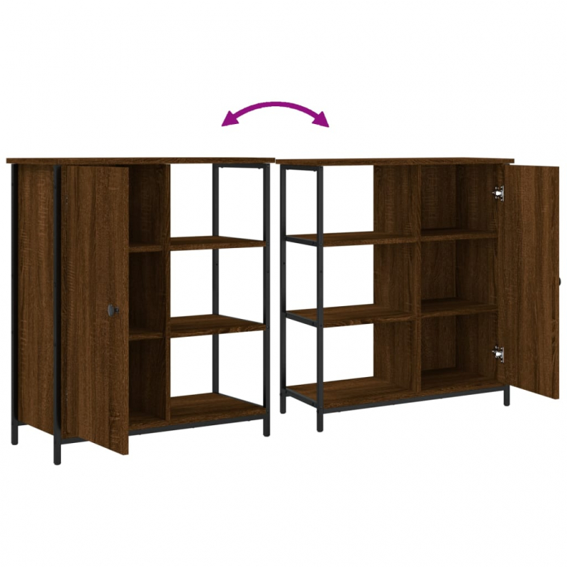 Sideboard Braun Eichen-Optik 70x30x80 cm Holzwerkstoff