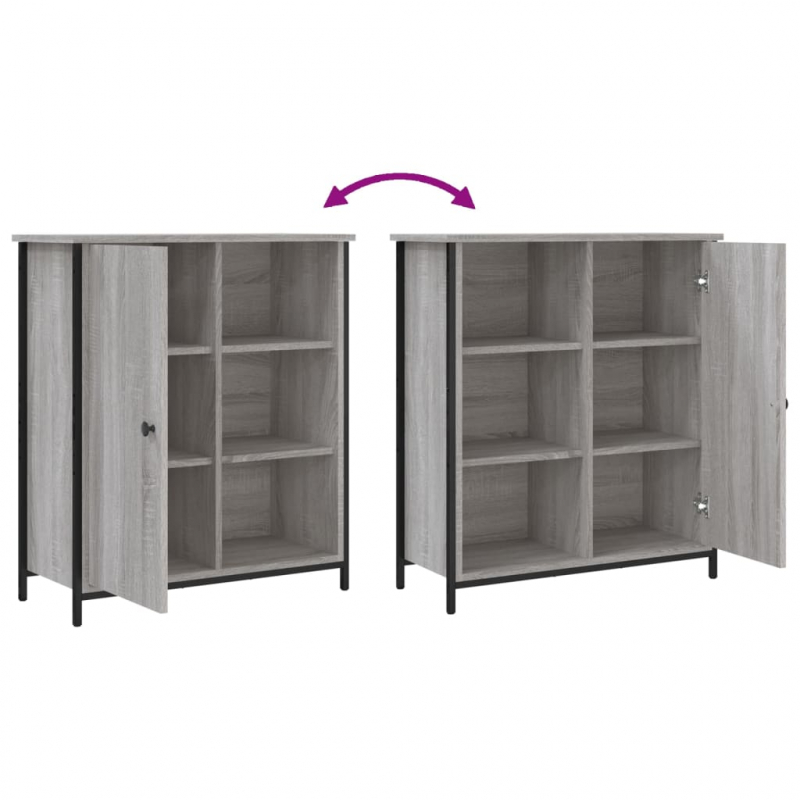 Sideboard Grau Sonoma 70x30x80 cm Holzwerkstoff