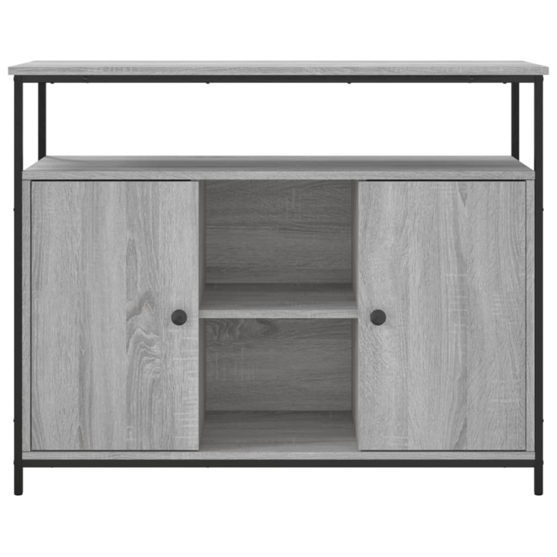 Sideboard Grau Sonoma 100x35x80 cm Holzwerkstoff