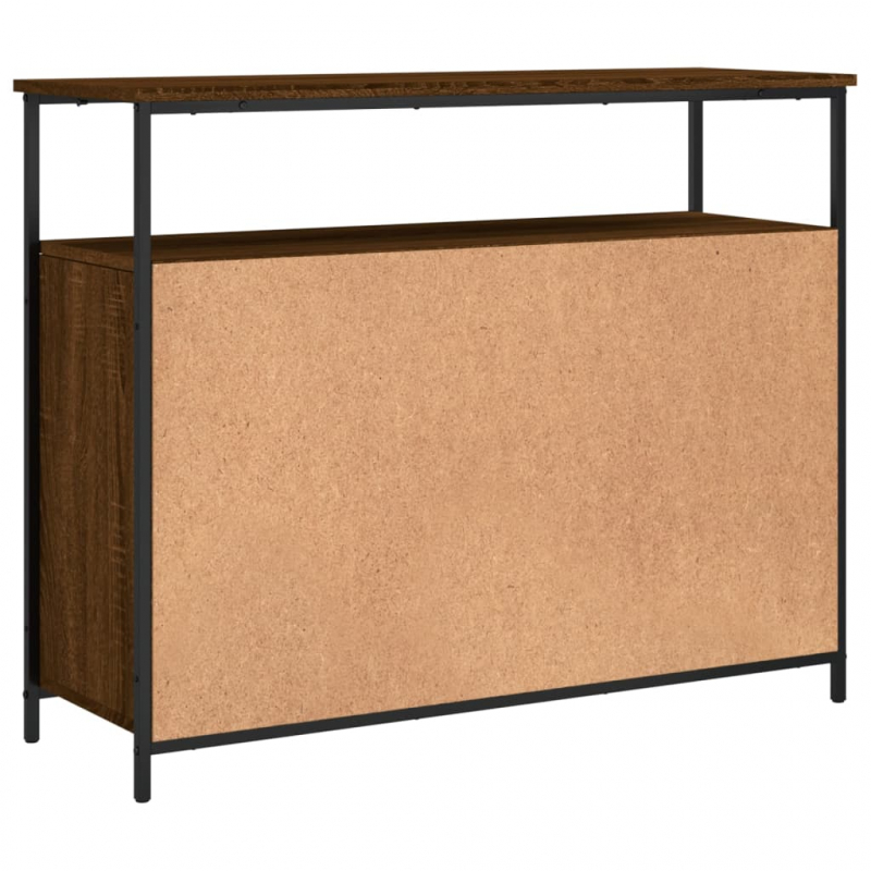Sideboard Braun Eichen-Optik 100x35x80 cm Holzwerkstoff
