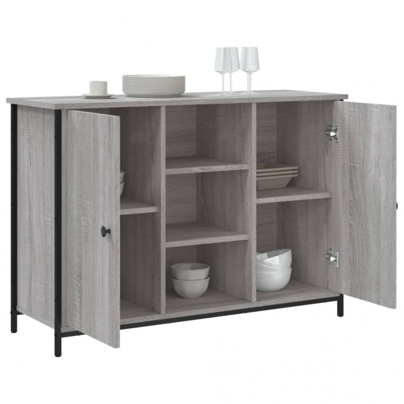 Sideboard Grau Sonoma 100x35x70 cm Holzwerkstoff