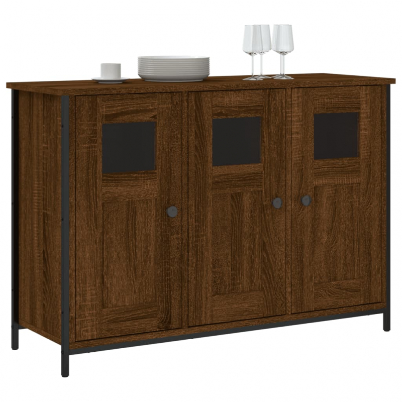 Sideboard Braun Eichen-Optik 100x35x70 cm Holzwerkstoff