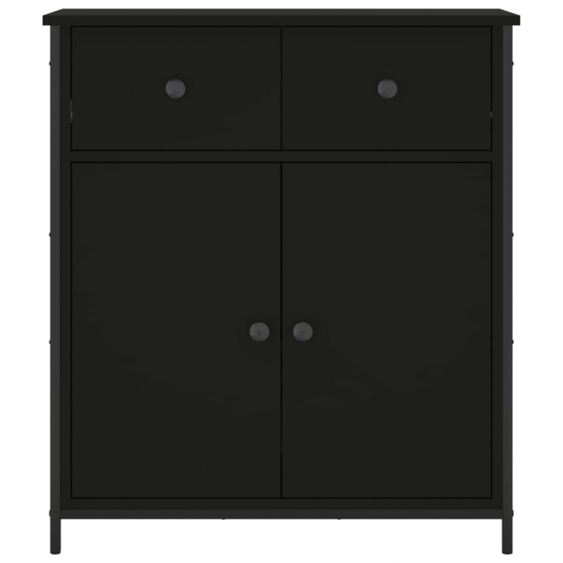 Sideboard Schwarz 70x30x80 cm Holzwerkstoff