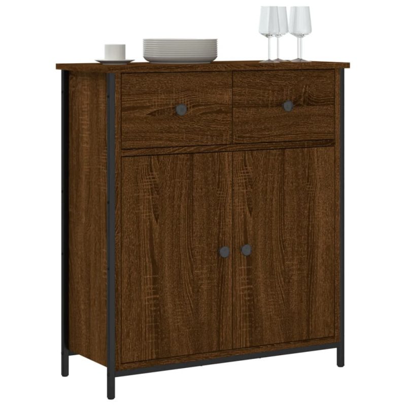Sideboard Braun Eichen-Optik 70x30x80 cm Holzwerkstoff