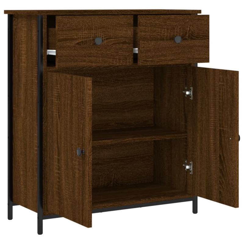 Sideboard Braun Eichen-Optik 70x30x80 cm Holzwerkstoff