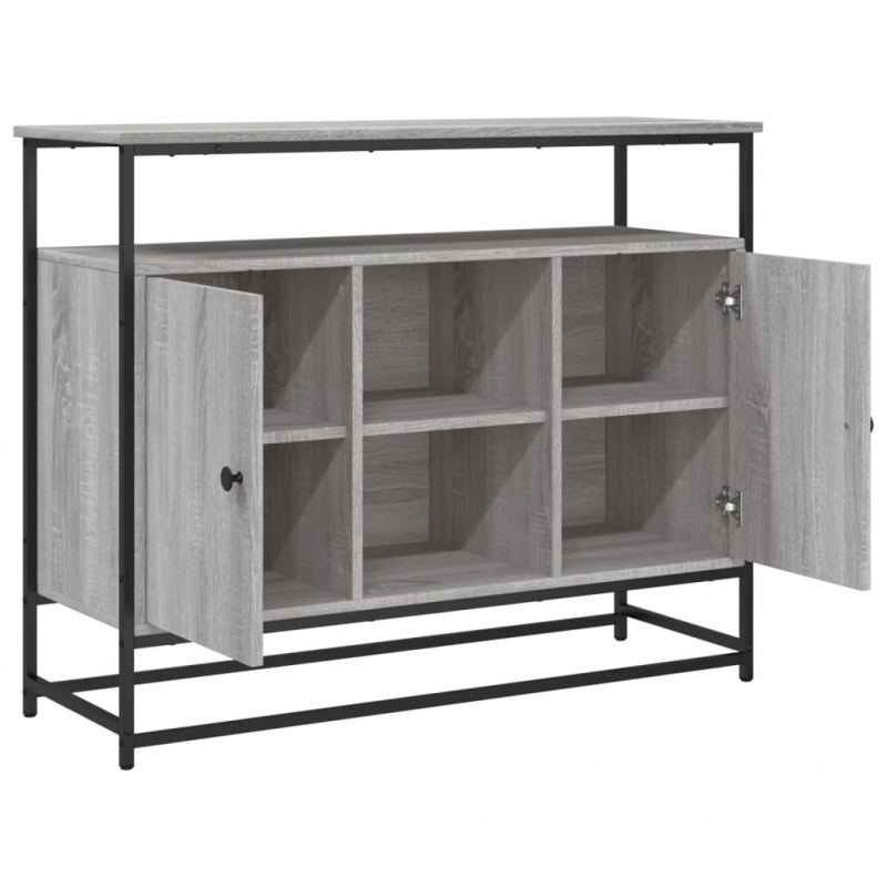 Sideboard Grau Sonoma 100x35x80 cm Holzwerkstoff