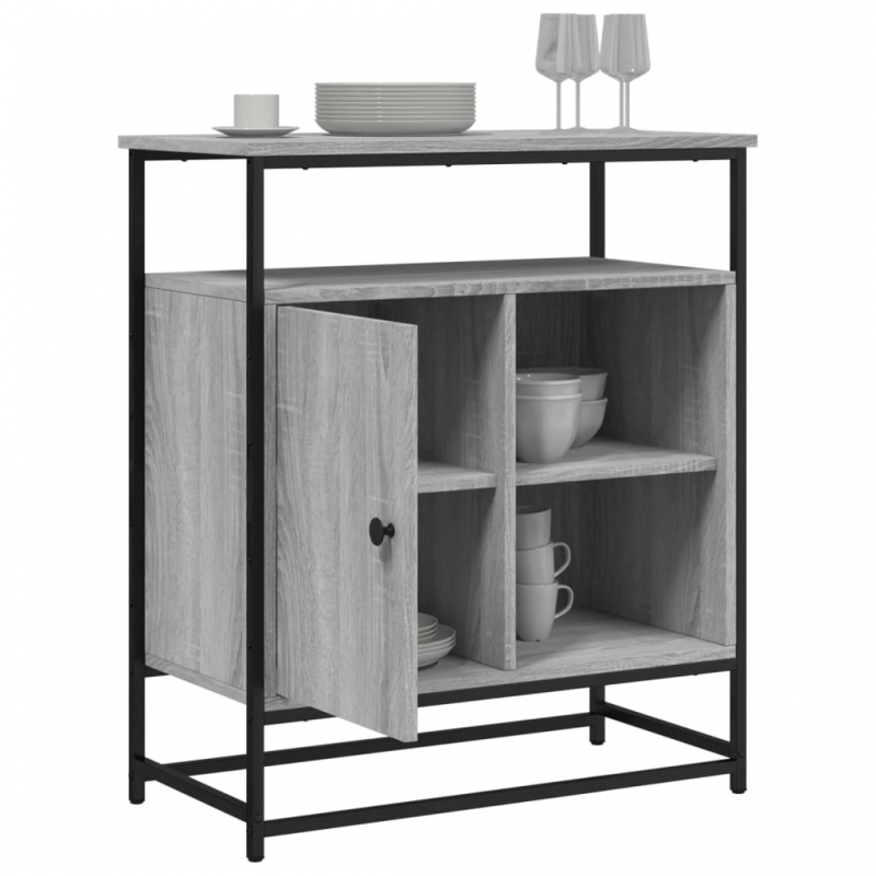 Sideboard Grau Sonoma 69x35x80 cm Holzwerkstoff