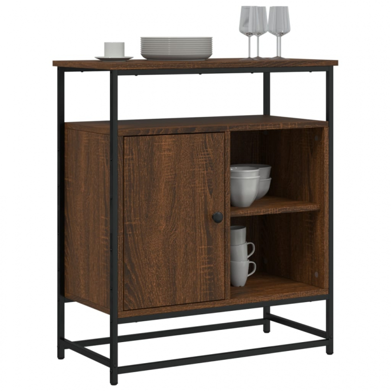 Sideboard Braun Eichen-Optik 69x35x80 cm Holzwerkstoff